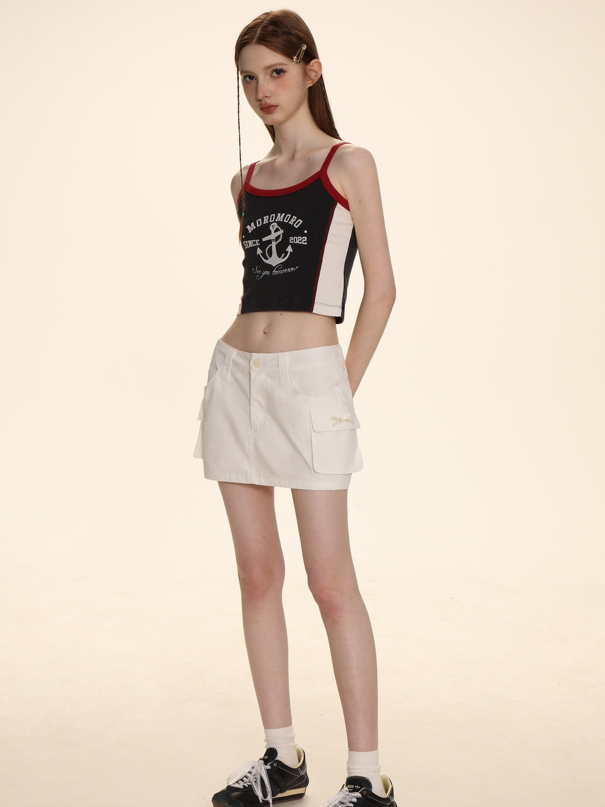 Casual Cropped Contrast Camisole – ARCANA ARCHIVE