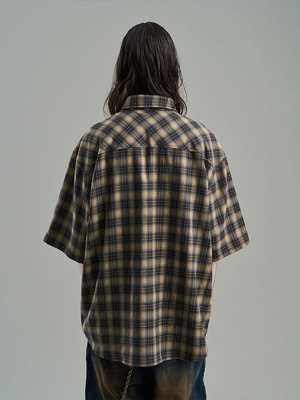 Checked Casual Lose Oversize Flanell-Shirt