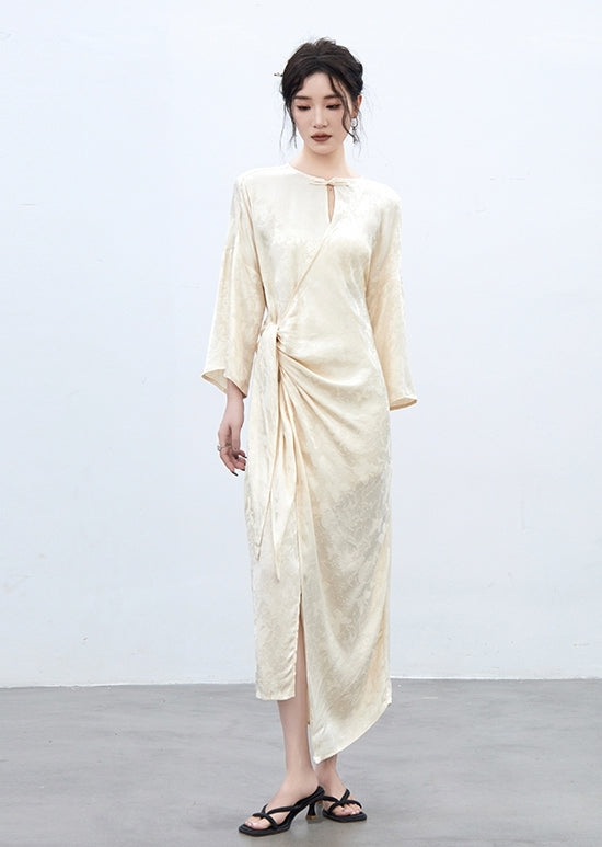 China-Dress Embroidery Drape Long One-Piece