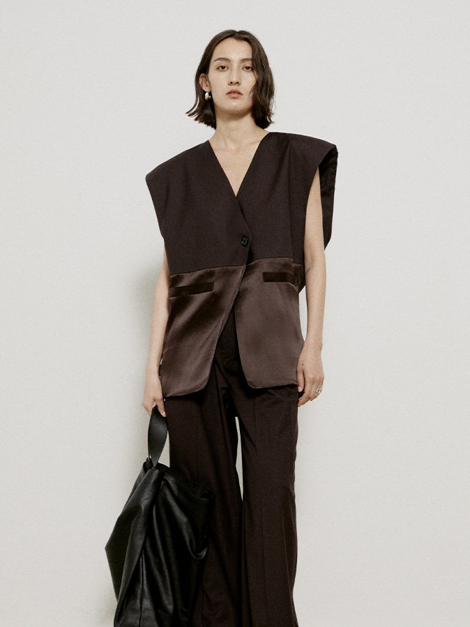 Oversize Nichi High-end Sleeveless Vest Gilet＆Pants