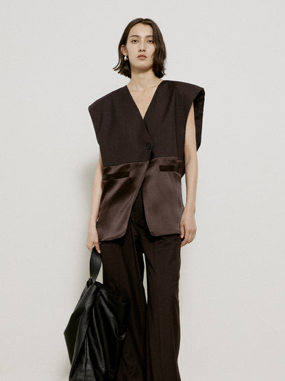 Oversize Nichi High-end Sleeveless Vest Gilet &amp; Pants