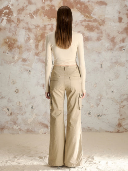 Side-Pocket Casual Flare Work-Pants – ARCANA ARCHIVE