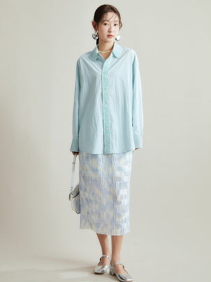 Nichi Pleats Gather Oversize Shirt