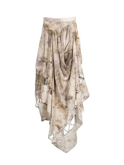 Asymmetry Drape Long Elegant Panel-Skirt