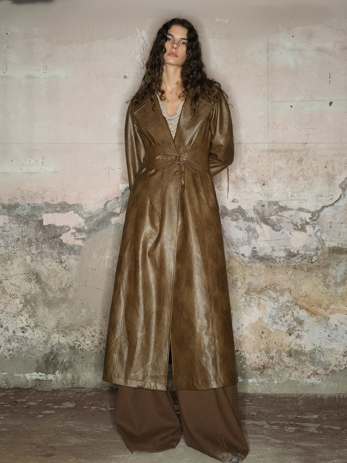 Leather Vintage Nichi Cool Long-Coat