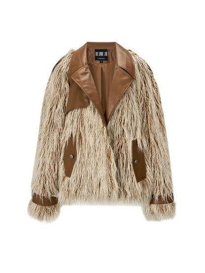 High-End-Nichi-Doppel-Zip-Leder-Mix-Retro Fur-Jacket