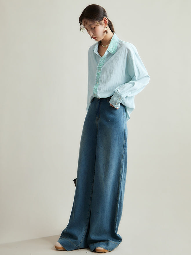 Nichi Pleats Gather Oversize Shirt