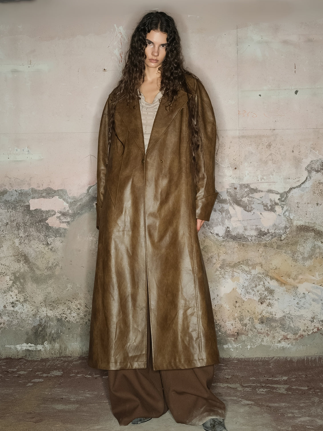 Leather Vintage Nichi Cool Long-Coat