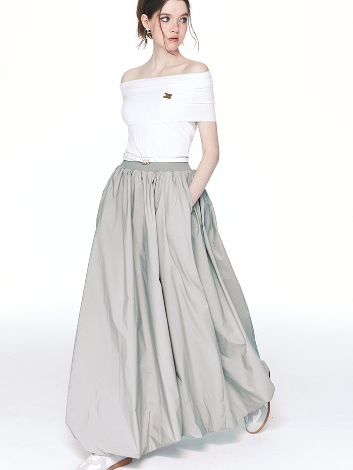 Balloon Maxi Elegant Flare-Skirt