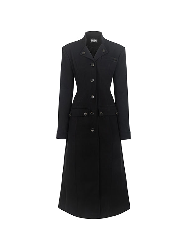 Kurve edelwolle formale Flare Plain Longcoat