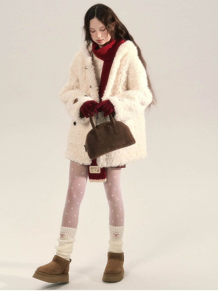 Fur Boa Oversize Hoodie Coat