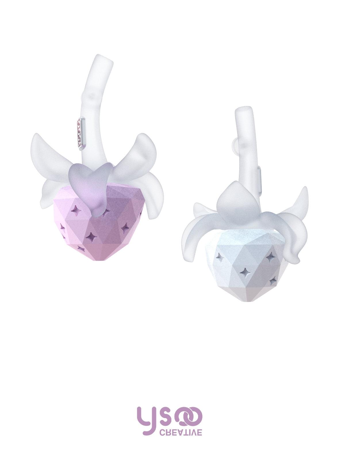 Strawberry Clear Cute Pierced&amp;Ear-Clip