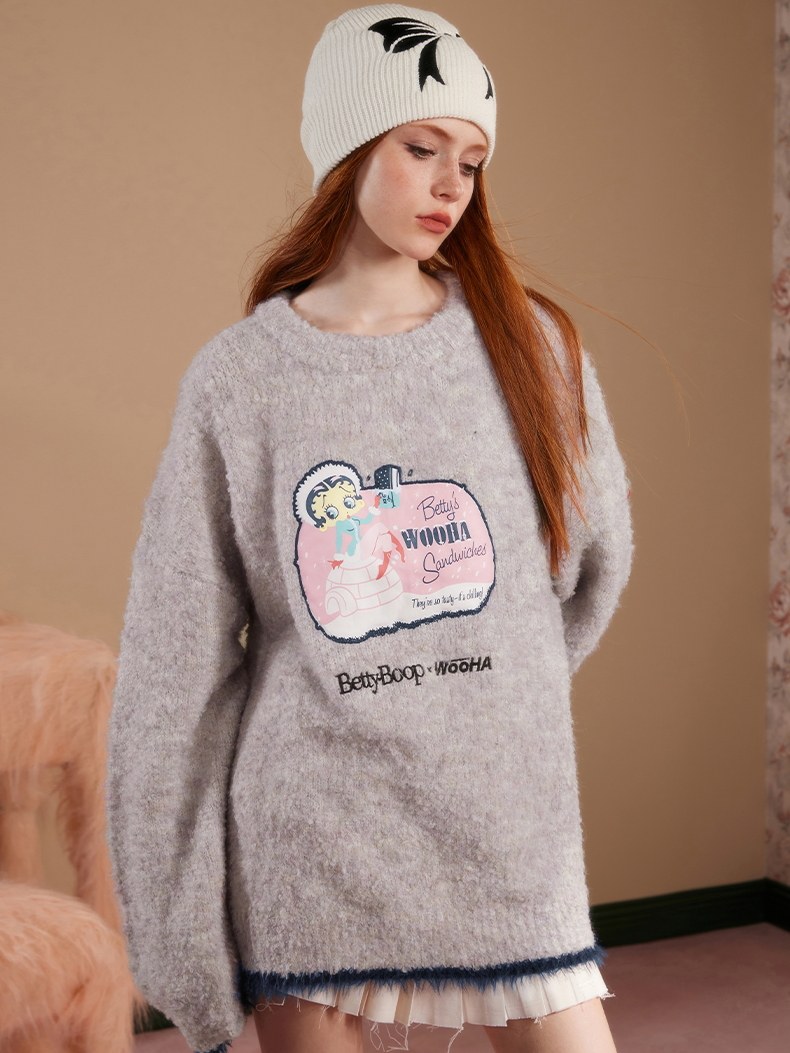 Betty Fluffily Oversize Casual Mohair-Knit