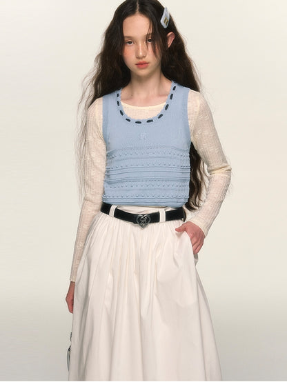 Knit Sleeveless Retro VestKnit Sleeveless Retro Vest