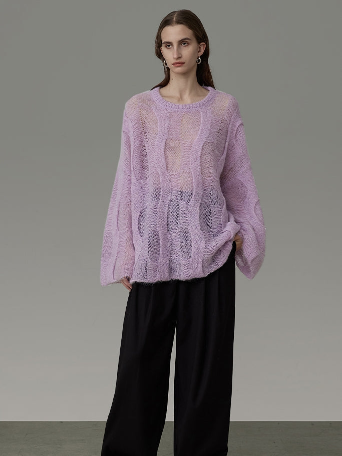 Sheer Oversize Loose Nichi Knit