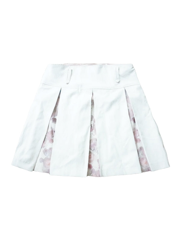 Reversible Flower Leather Rose Jacket＆Pleats-Skirt