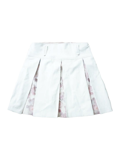 Reversible Flower Leather Rose Jacket＆Pleats-Skirt