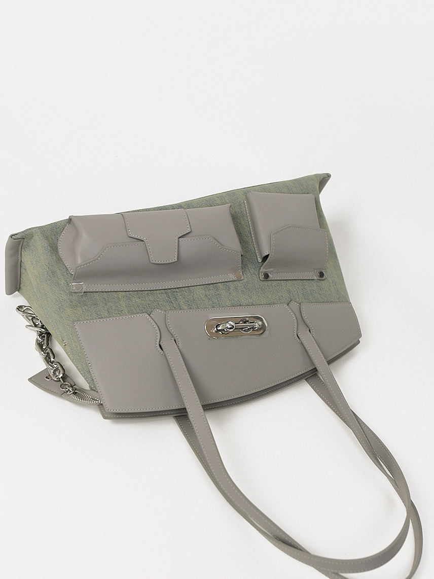 Large Multi-Pocket Long-Handle Asymmetry Nichi Bag