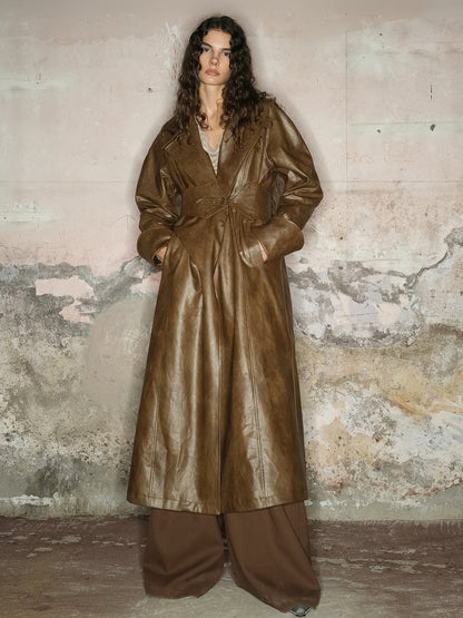 Leather Vintage Nichi Cool Long-Coat