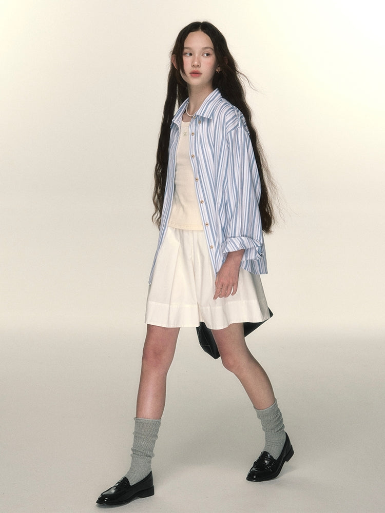 Stripe Refreshing Oversize Shirt