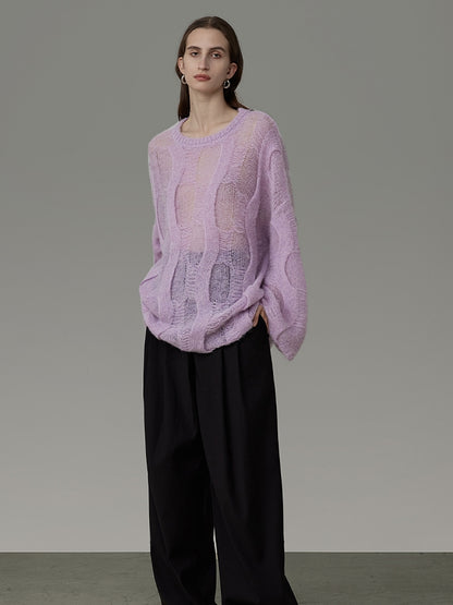 Sheer Oversize Loose Nichi Knit