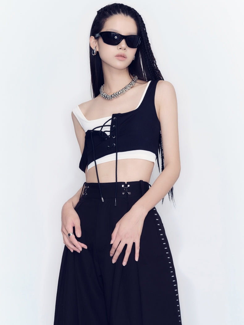 CHAINS TANK TOP  Chain tank top, Black crop top tank, Chain top