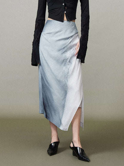 Ciffon Gradation A-Line Chic Classy Long-Skirt