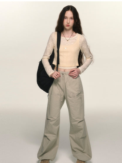 Casual Relax Wide-Pants Work-Pants