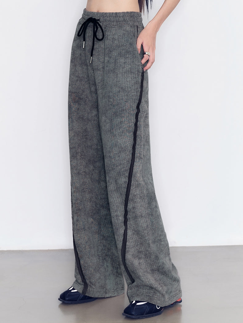 세련된 스티치 레트로 TT-Shirt &amp; Long Skirt &amp; Pants