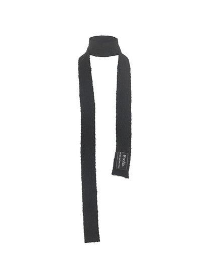 Muffler Scarf Plain Knit Long-Tie