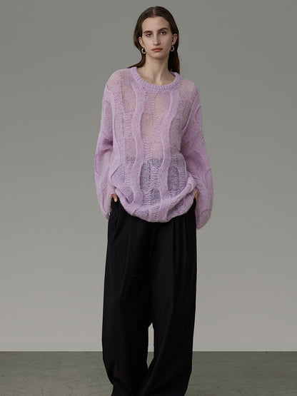 Sheer Oversize Loose Nichi Knit