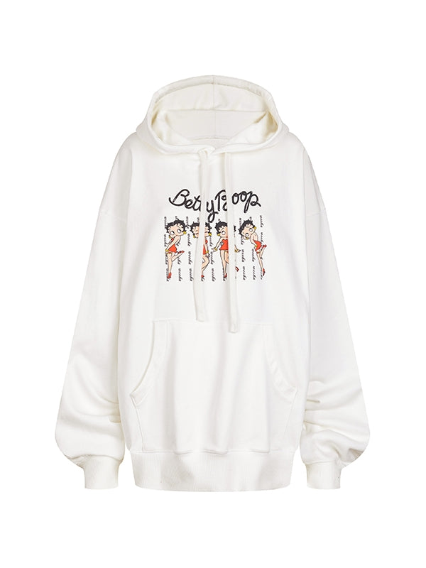 Betty Oversize Sweat Hoodie Cute Retro Girly Parka