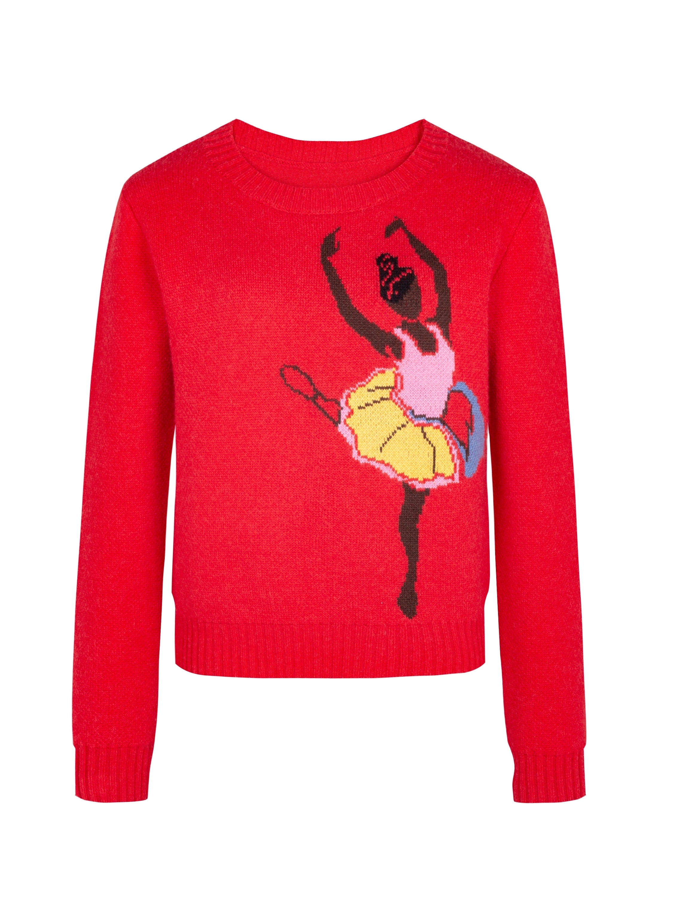 Ballet Cute Round-Neck Retro Knit