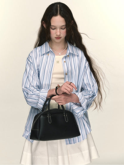 Stripe Refreshing Oversize Shirt