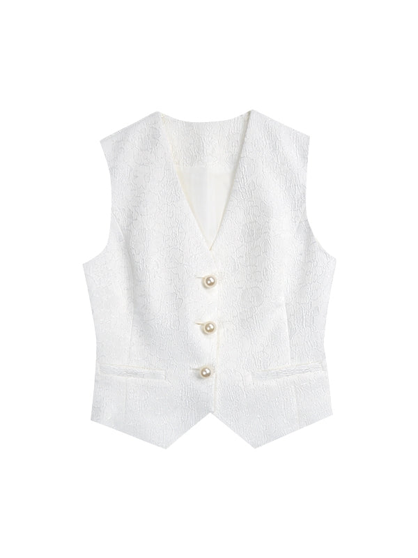 Embroidery Flower Elegant Vest