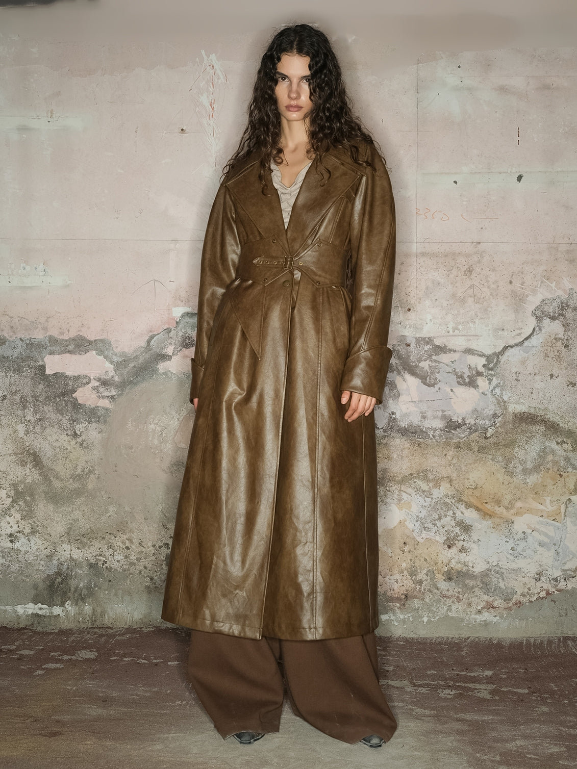 Leder Vintage Nichi Cool Long Coat