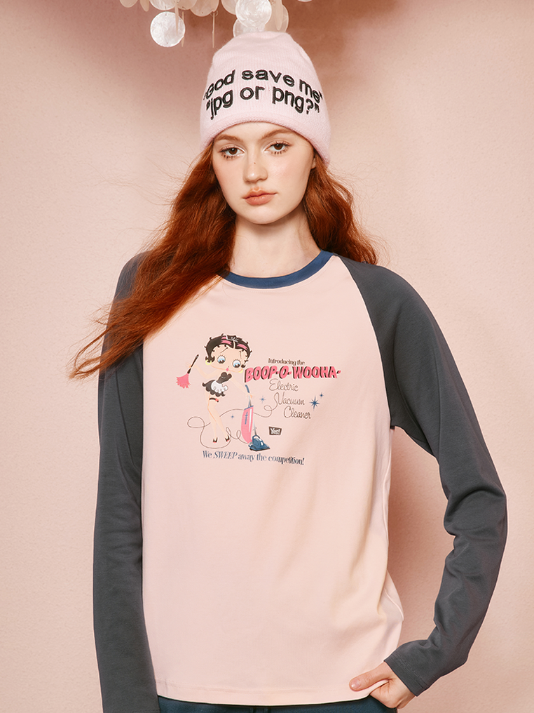 Betty Casual Crew-Neck Cotton Lont-T-Shirt