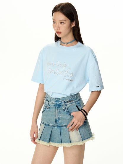 Embroidery Oversize Casual T-Shirt