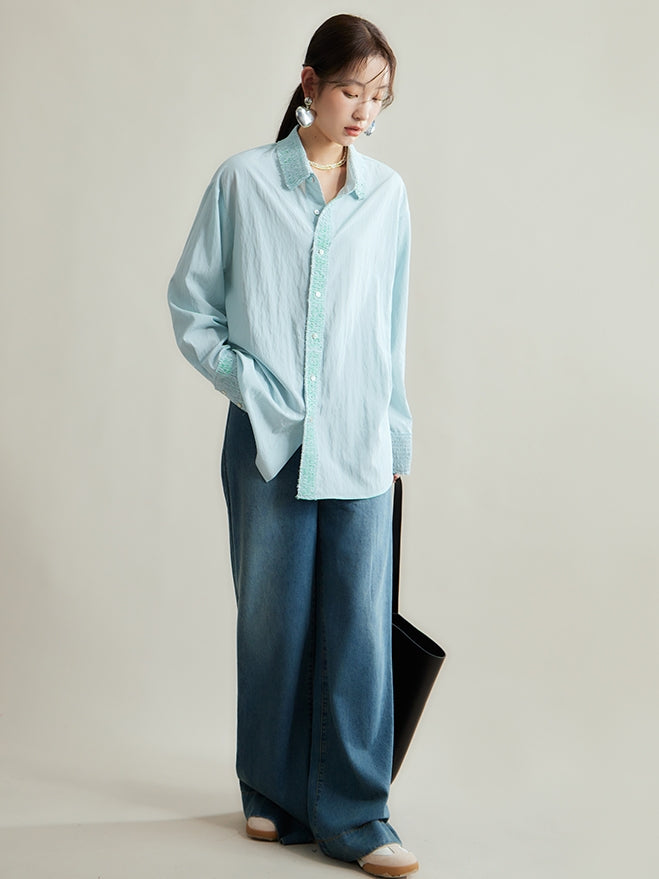 Nichi Pleats Gather Oversize Shirt