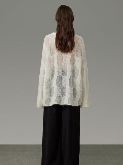 Sheer Oversize Loose Nichi Knit