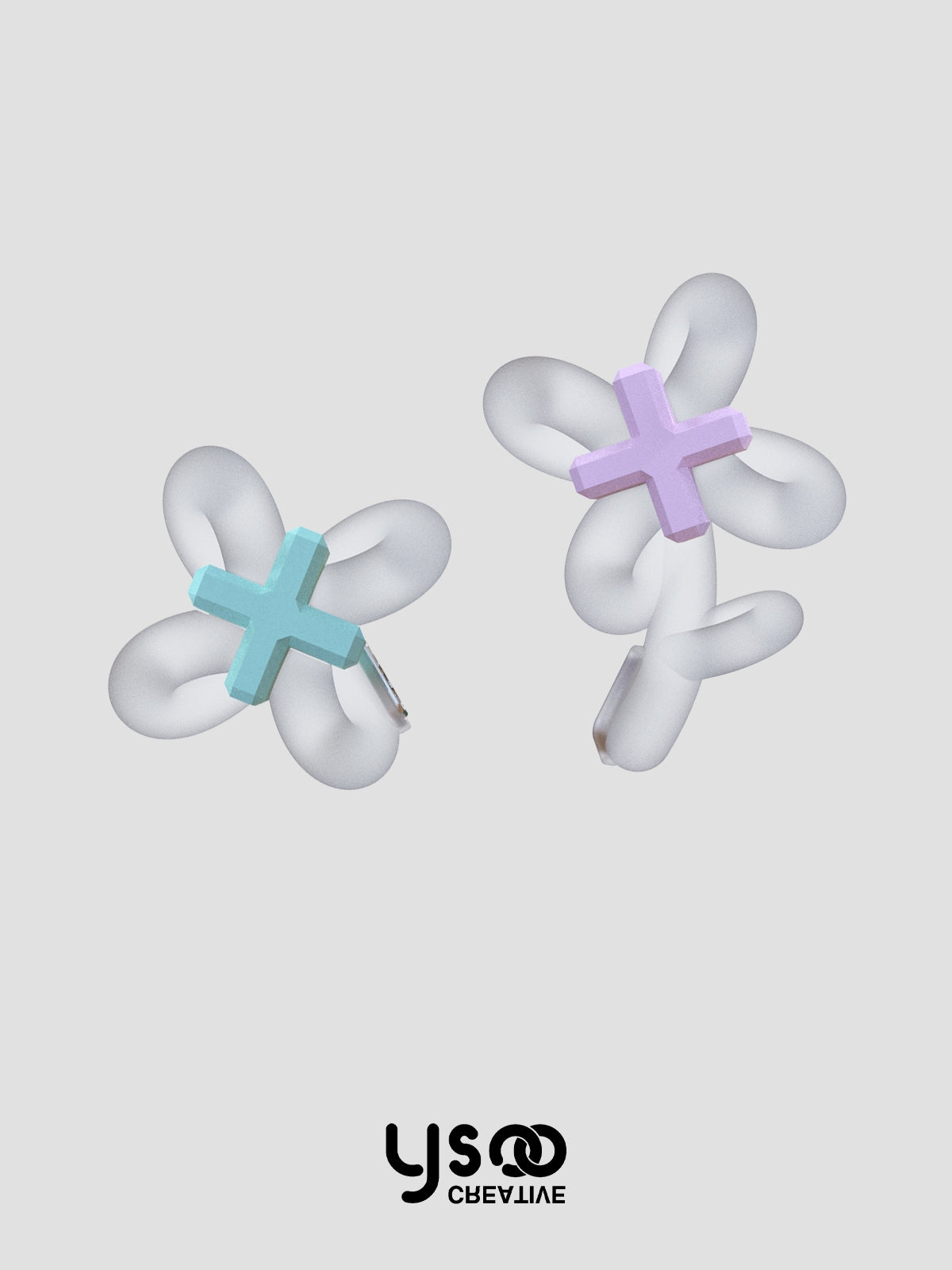 Flower Fluorescence Pierced&amp;Ear-Clip