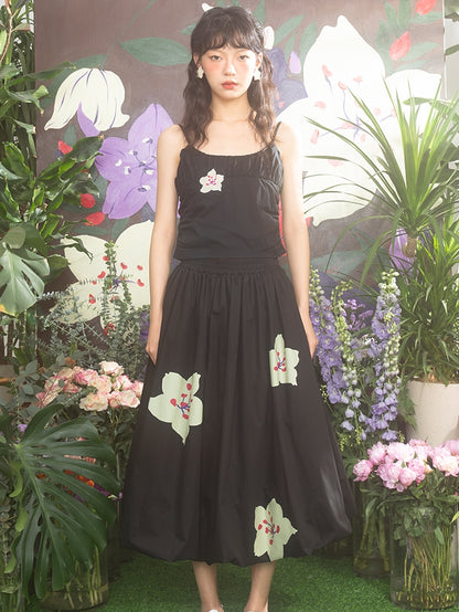 Crumping Flower Croppde Camisole을 모으십시오