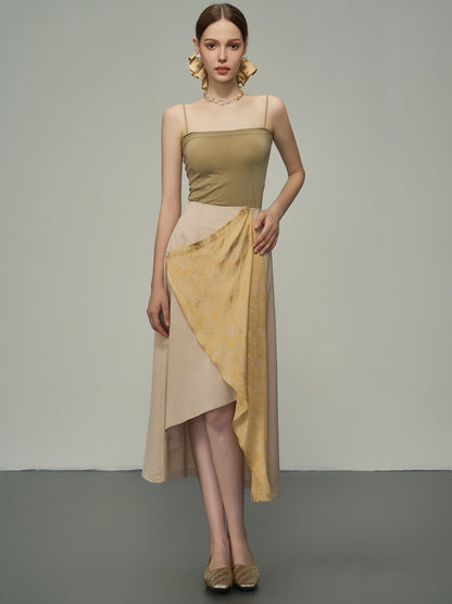 Drape Asymmetry Nichi High-End Embroidery Nichi Long-Skirt