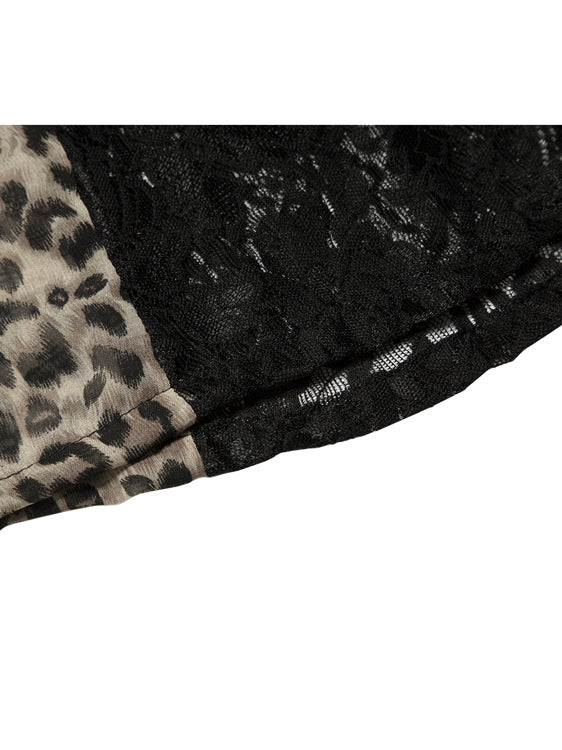 Leopard Lace Animal Sexy Camisole Ein Stück