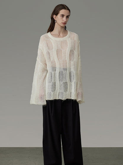 Sheer Oversize Loose Nichi Knit