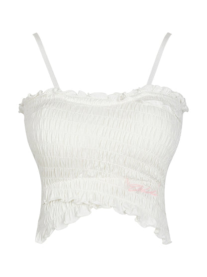 스트레치 Tigth Frill 2way Bare-Top Camisole