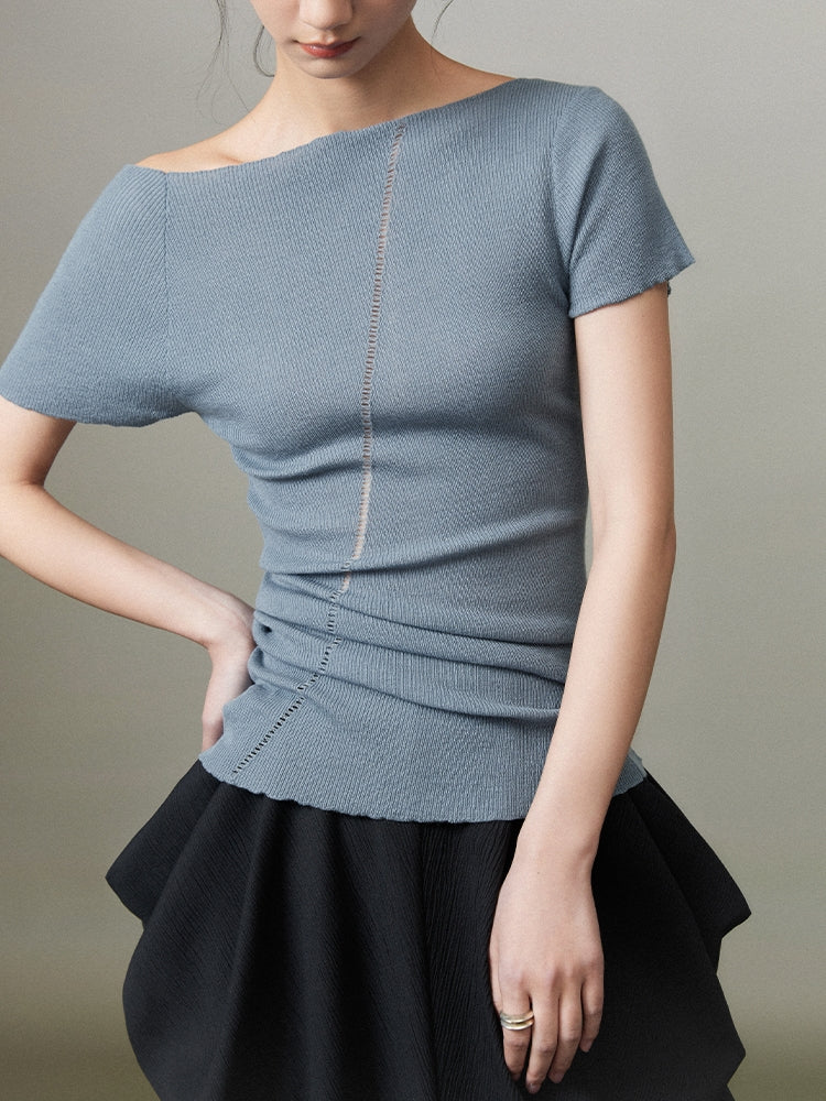 One-Shoulder-Asymmetrie enge einfache Cutsew