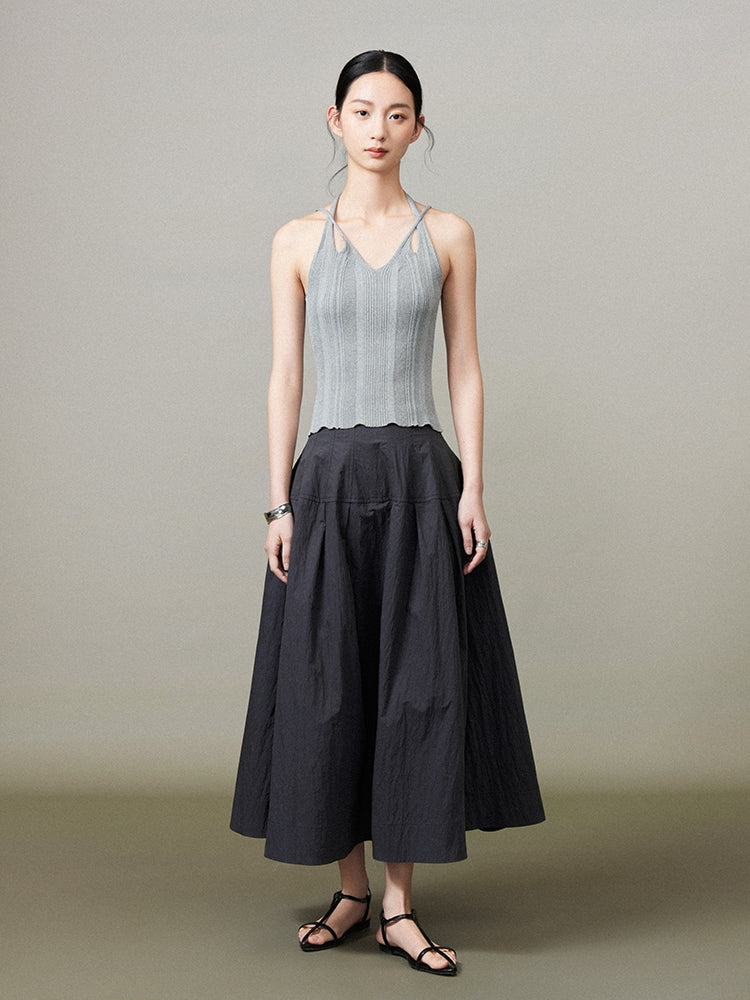 Back-Open Tight Summer-Knit Camisole