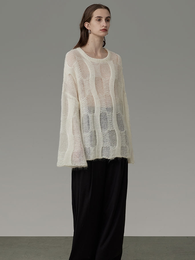 Sheer Oversize Loose Nichi Knit