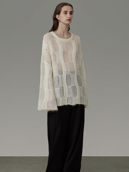 Sheer Oversize Loose Nichi Knit